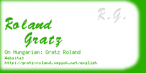 roland gratz business card